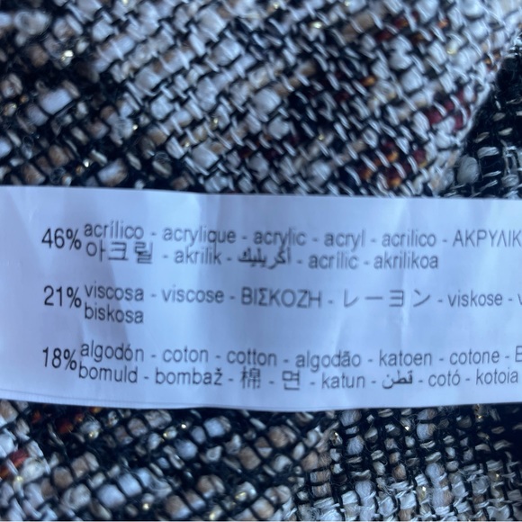 Zara Tweed Plaid Textured Skort - Picture 6 of 6